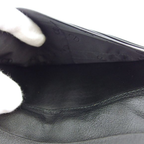 Dior Long Wallet logo leather Auth used E1624